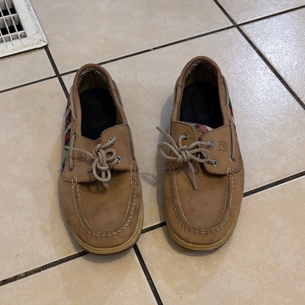 Sperry Tan and Multicolor Boat Shoes - Picture 2 of 4